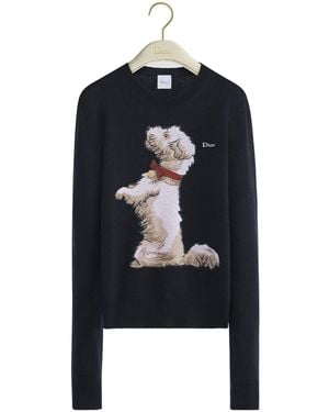 Dior Embroidered Sweater - Black