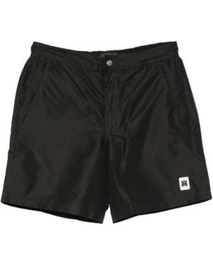Amiri Logo-Patch Swim Shorts - Black
