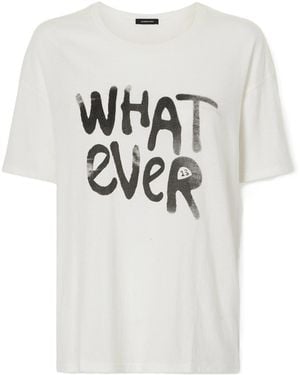 R13 Printed Cotton And Cashmere-Blend Jersey T-Shirt - White