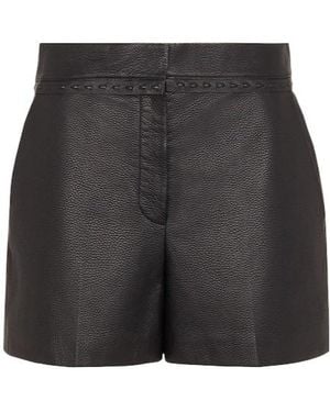 Fendi Leather Shorts - Gray