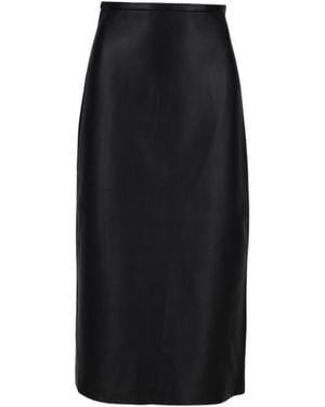 Co. High-Waist Slit Midi Skirt - Black