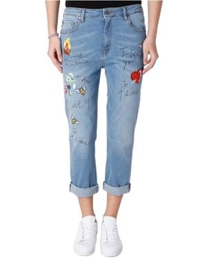 Moschino Printed Jeans - Blue