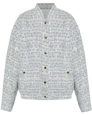 IRO Noemy Tweed Buttoned Jacket - Gray