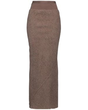 Rick Owens Unlined Flared Skirt - Brown