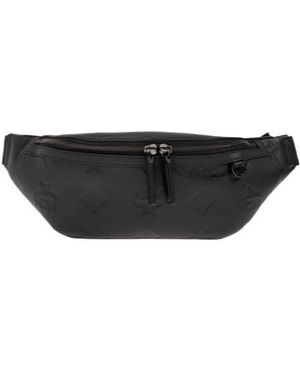 MCM Zippered Chest Bag - Black
