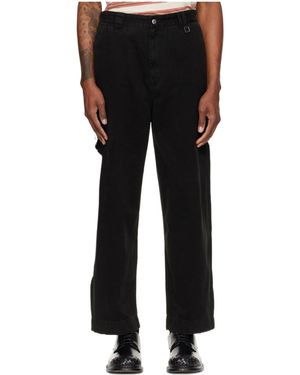 WOOYOUNGMI Logo Casual Trousers - Black