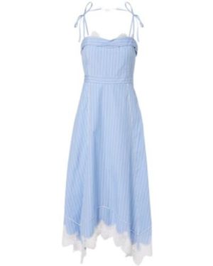 Jonathan Simkhai Avaleigh Striped Cotton Midi Dress - Blue
