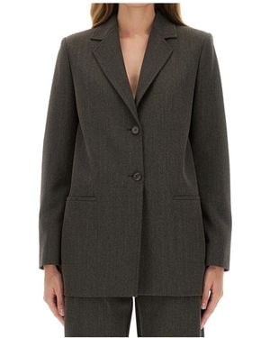 アウターその他 MOSCHINO COUTURE Woman Blazer Grey 05135538 0505 Moschino Blazers, sport coats and suit jackets for Women