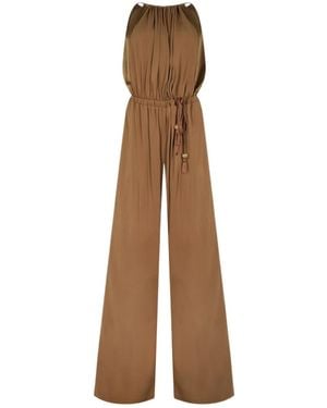 Max Mara Ubi Pleated Jumpsuit - Brown