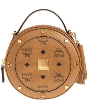 MCM Round Shoulder Bag - Brown