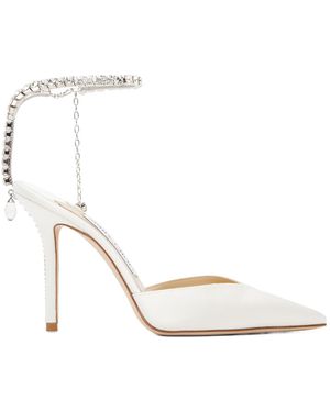 Jimmy Choo Saeda 100 High-Heeled Sandals - White