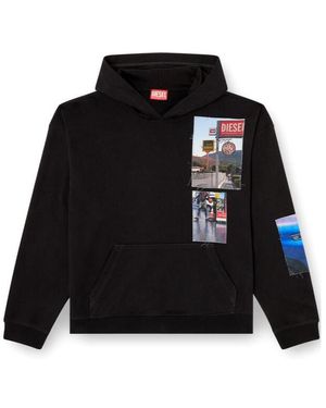 DIESEL Boxt-Hood-T6 Hoodie - Black