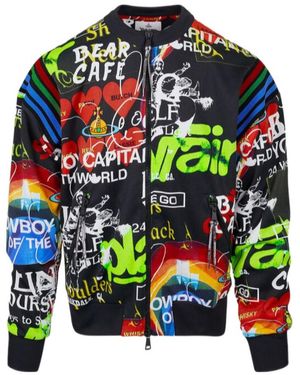 Vivienne Westwood Graphic-Print Zip-Up Sweatshirt - Green