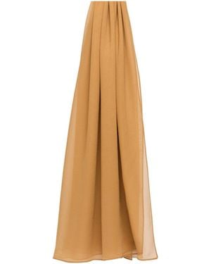 Max Mara Mxastarna Classic Georgette Scarf - Natural