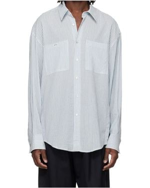 WOOYOUNGMI Striped Back Logo Shirt - White