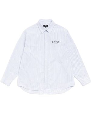 Stussy Stüssy Standard Logo Stripe Shirt - Blue