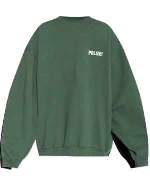 Vetements Logo Printed Crewneck Sweatshirt - Green