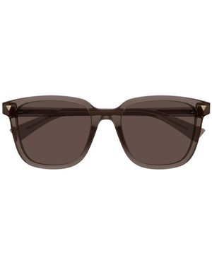 Bottega Veneta Eyewear Square Frame Sunglasses - Brown