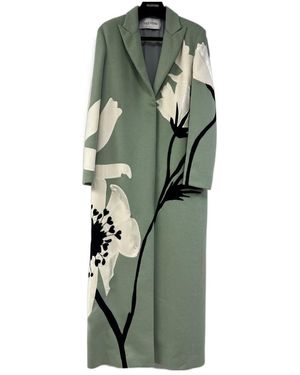 Valentino Long-Sleeved Coat - Green