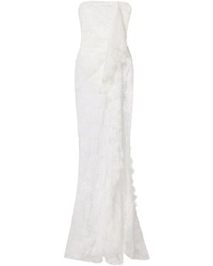 Christopher Esber Floating Draped Lace Gown - White