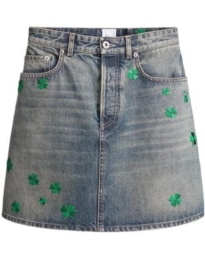 Dior Embroidered Miniskirt - Blue