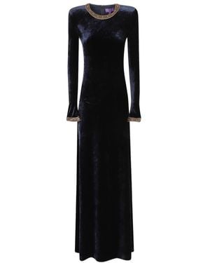 Ralph Lauren Nancie Long Sleeve Gown Dress - Black