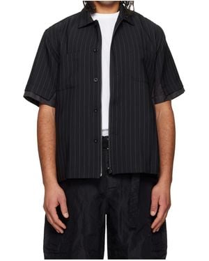 Sacai Striped Shirt - Black