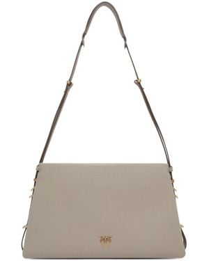 Pinko Logo-Plaque Shoulder Bag - Grey