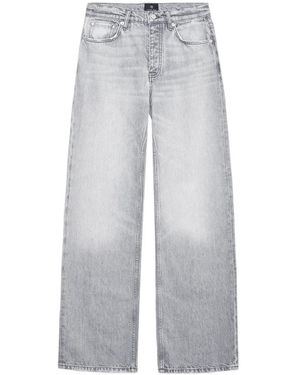 Anine Bing Hugh Wide-Leg Jeans - Grey