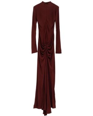 Alaïa Alaa Draped Soft Jersey Dress - Red