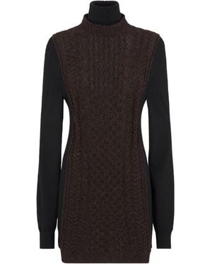 Fendi Close Fit Short Dress - Black