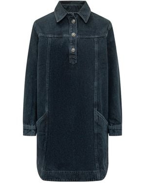 Ba&sh Tona Denim Shirt Dress - Blue