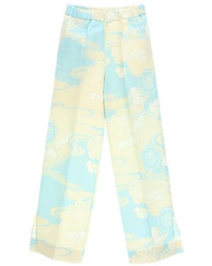 Jil Sander Abstract-Print Straight Leg Pants - White