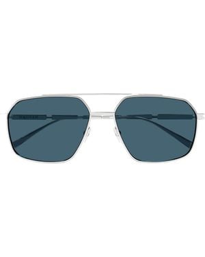 McQueen Logo Detail Sunglasses - Blue