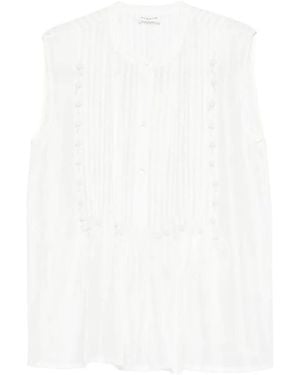 P.A.R.O.S.H. Sadio Button-Embellished Blouse - White
