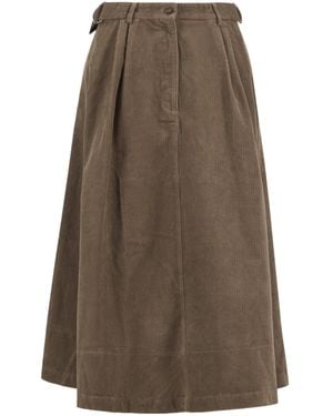 Barbour Yasmin Belted Midi Skirt - Brown