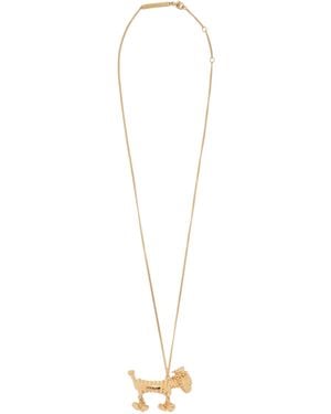 Loewe Sausage Dog Necklace - White