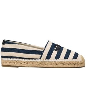 Marc Jacobs Logo Patch The Striped Espadrilles - Blue