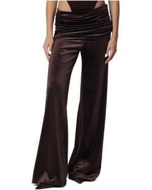 ANDAMANE Draped High-Waist Trousers - Black