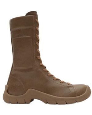 Burberry Leather Tone Boots - Brown