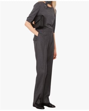 Officine Generale Lenie Pressed-Crease Straight-Leg Trousers - Black