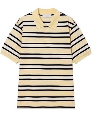 DUNST Striped Polo Shirt - White