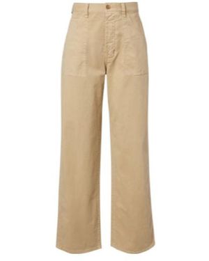 Nili Lotan Whitney Cotton Wide-Leg Trousers - Natural