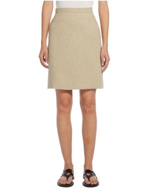 Max Mara Straight Skirt - Natural