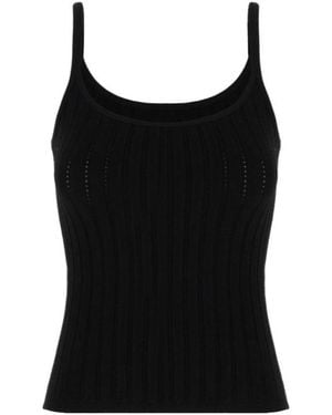 Iceberg Ribbed Tank Top - Black