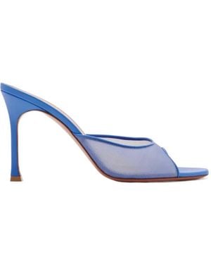 AMINA MUADDI Alexa Heeled Mules - Blue