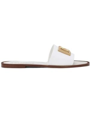 Dolce & Gabbana Dg Logo Lettering Sliders - White