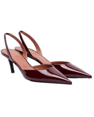 AMINA MUADDI Glossy Pointed-Toe High Heels - Pink