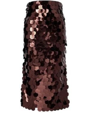 ROKSANDA Sequined Midi Skirt - Brown