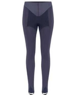 Jean Paul Gaultier Cut Out Detailed Stirrup Leggings - Blue